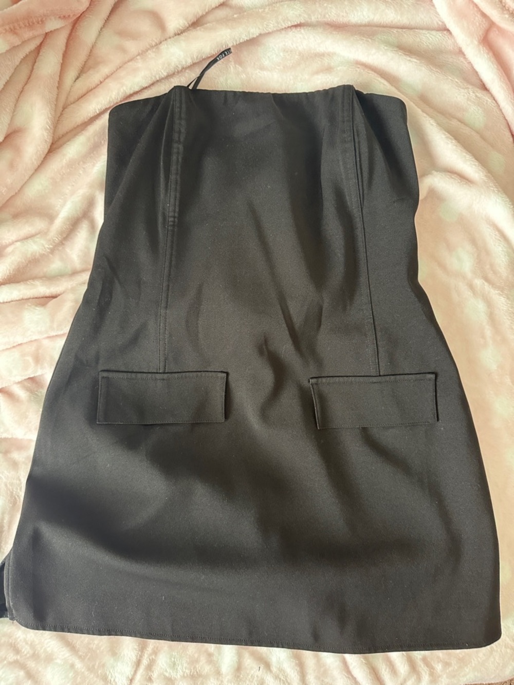 White Fox Boutique Black Strapless Mini Dress